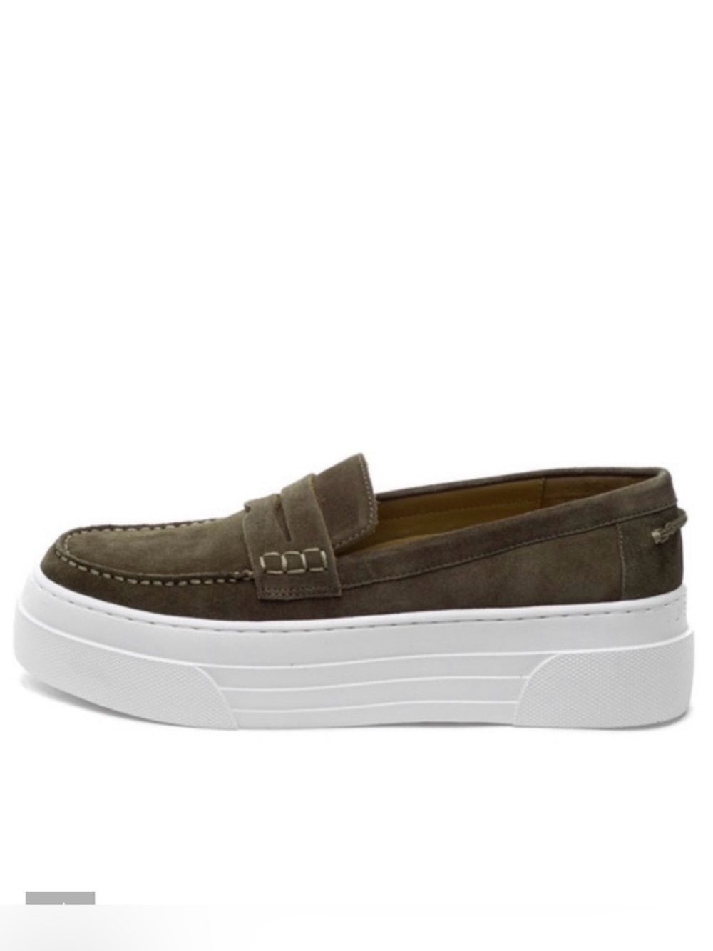 NWT J/SLIDES AVA Khaki Suede Loafer Sneaker